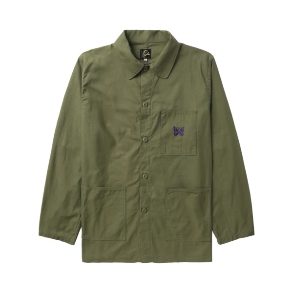 embroidered cotton shirt jacket