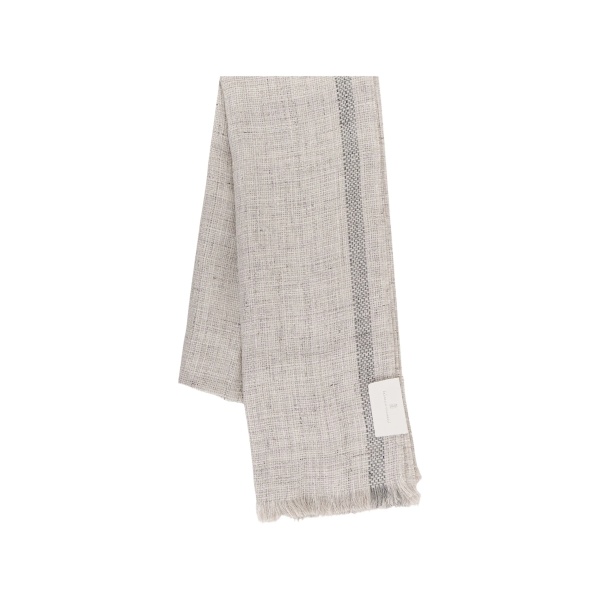 embroidered fringed scarf