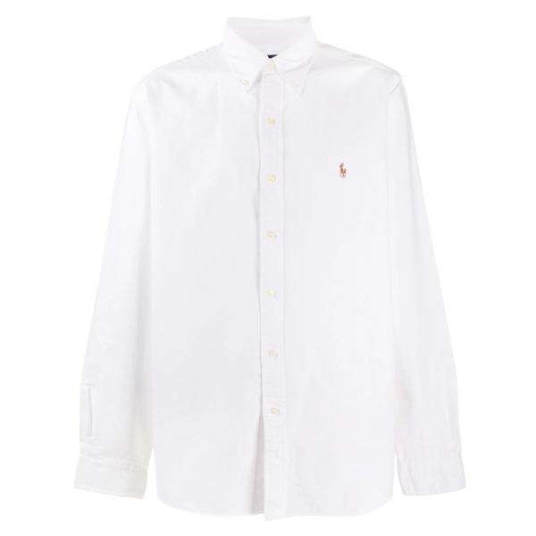 embroidered logo cotton shirt