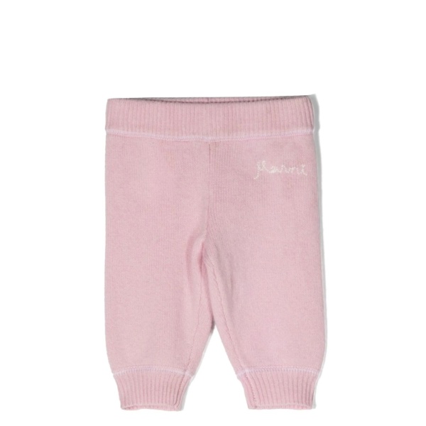 embroidered-logo knitted trousers