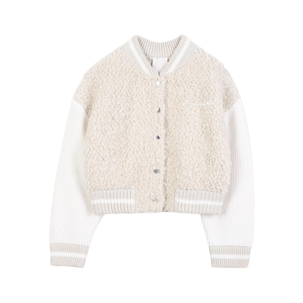 faux-shearling cardigan