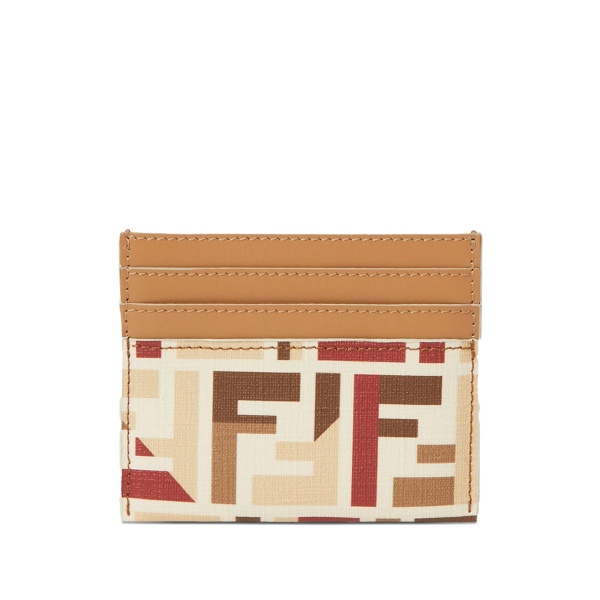FF-pattern leather card holder