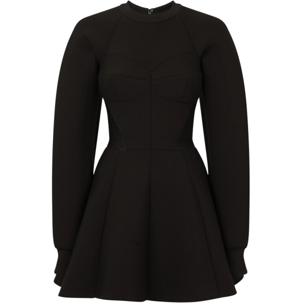 flared fitted-waistline dress