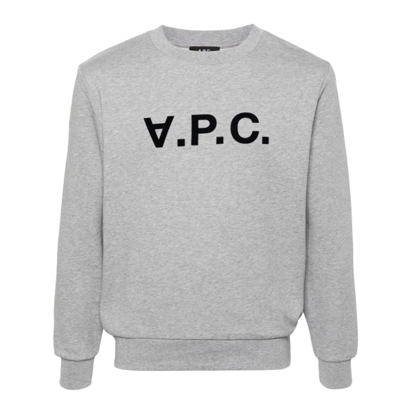 flocked-logo cotton sweatshirt