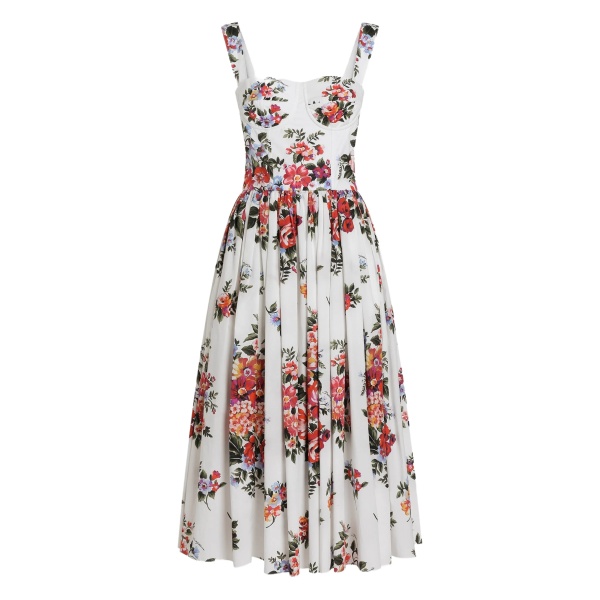 floral bouquet-print midi dress