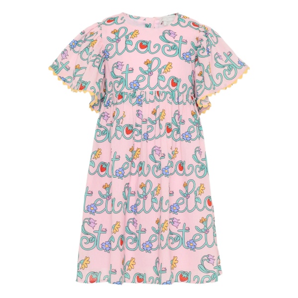 floral-detail short-sleeve dress