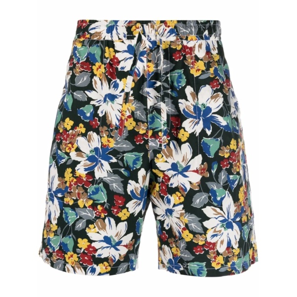 floral drawstring shorts