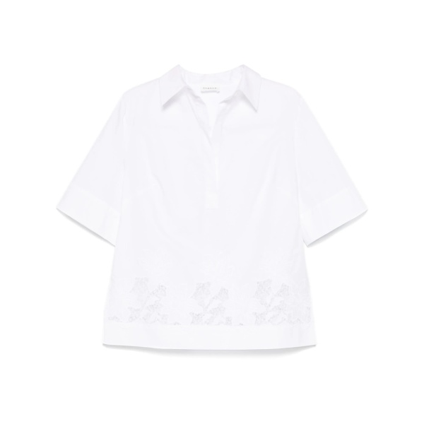 floral-embroidered blouse