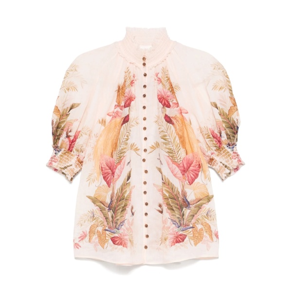 floral-print shirt