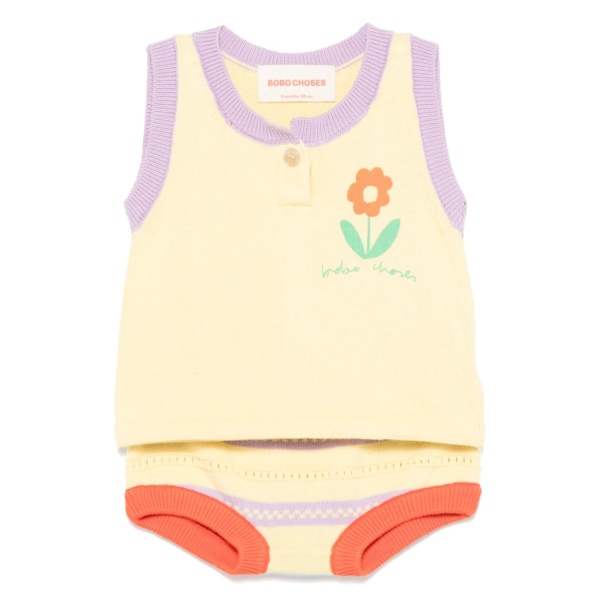 flower knitted set