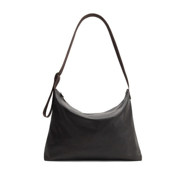 Folio elongated zip-fastening shoulder bag