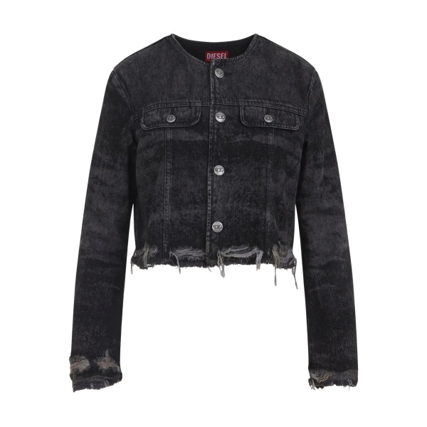 frayed denim jacket