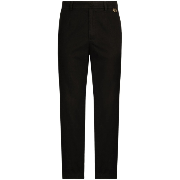 front-fastening straight-leg trousers