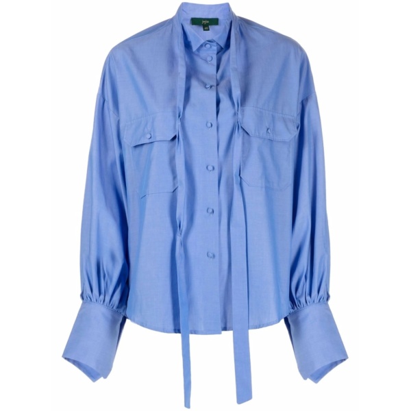 gathered-cuff cotton shirt
