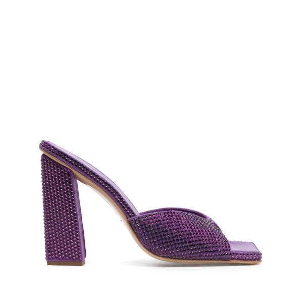 glass-crystal embellished mules
