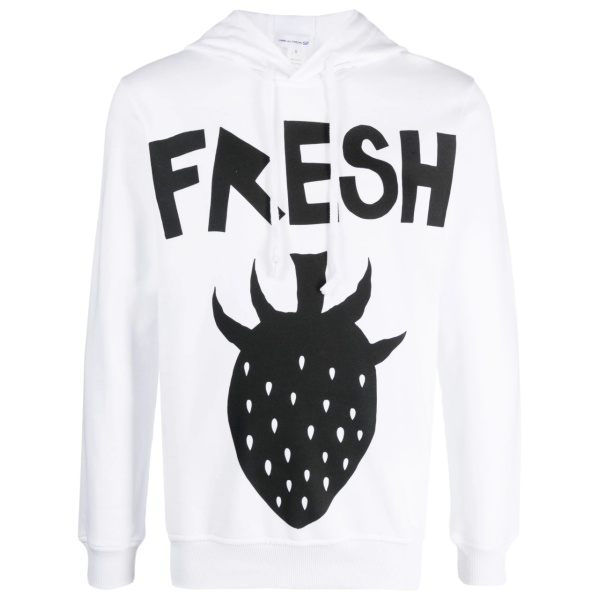 graphic-print drawstring hoodie