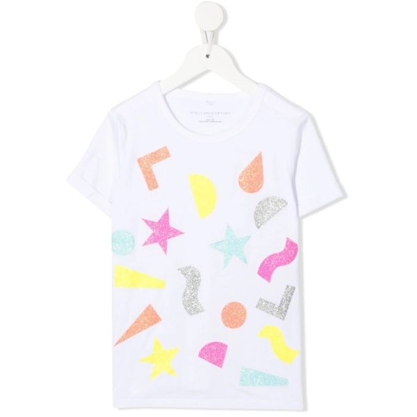 graphic-print glitter T-shirt