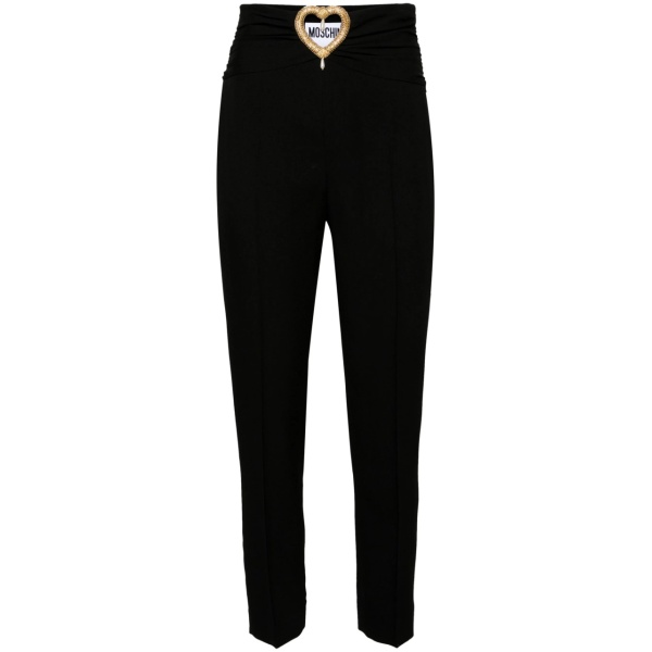 heart cut-out tailored trousers