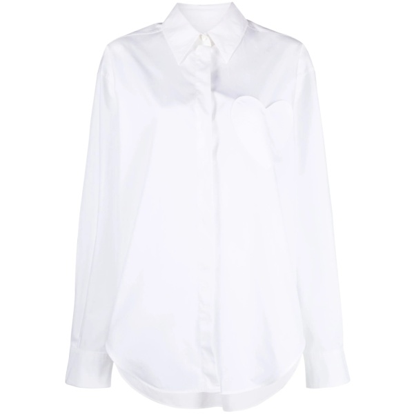 heart-patch cotton shirt