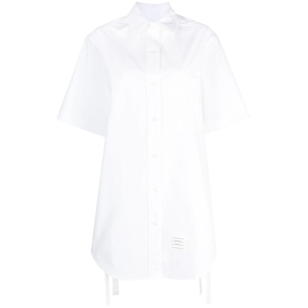 Heavy Poplin gathered shirt minidress