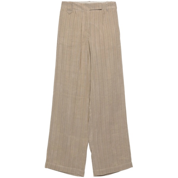 herringbone straight trousers