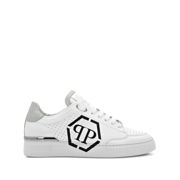 Hexagon leather sneakers