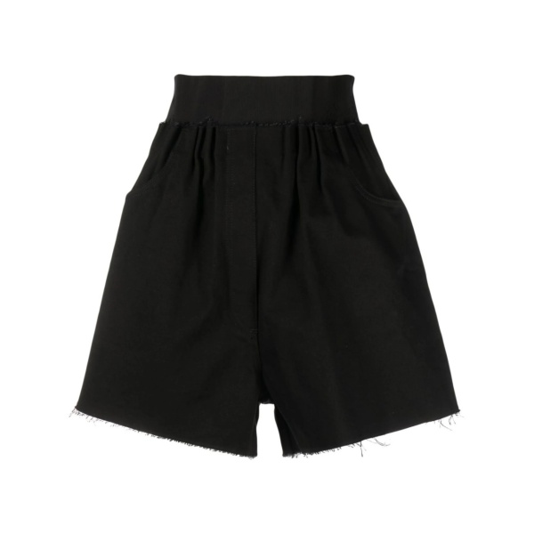 high-waisted cotton shorts