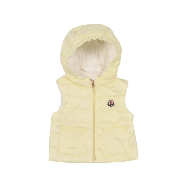 hooded logo gilet
