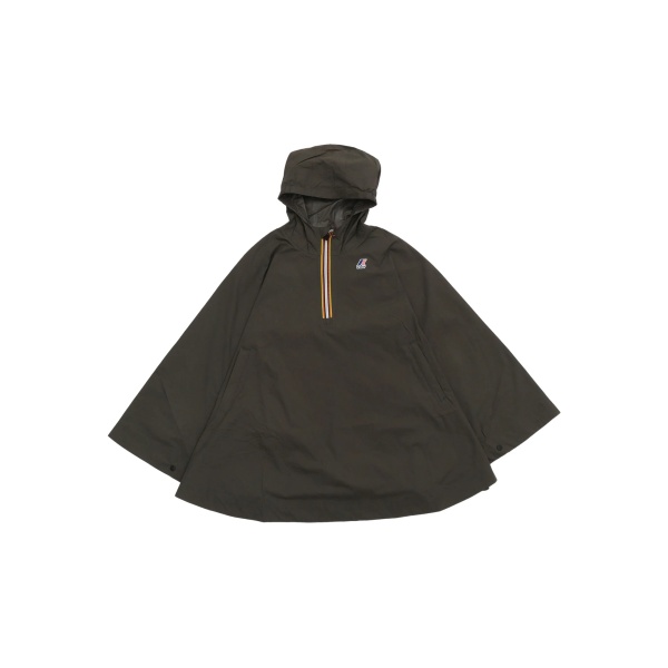 hooded logo poncho