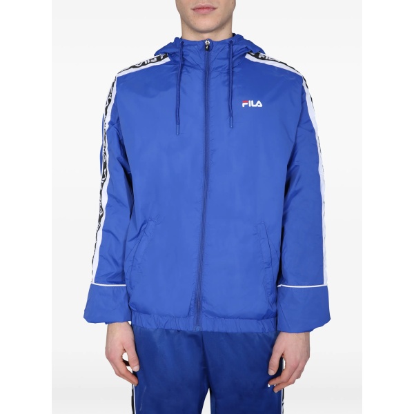 hooded stripe jacket