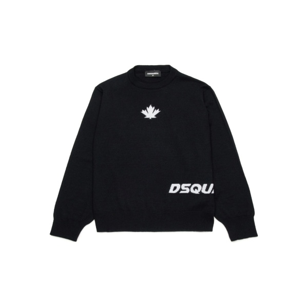 intarsia knit-logo jumper