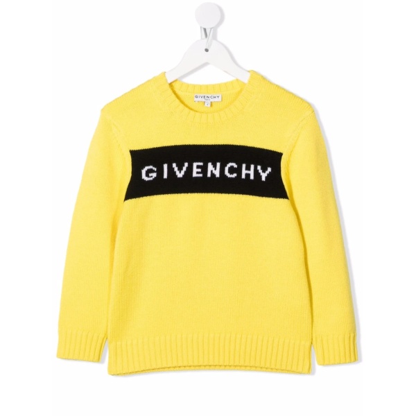 intarsia-logo crewneck sweater