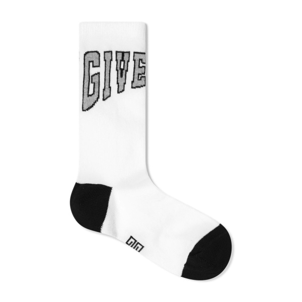 intarsia-logo ribbed socks