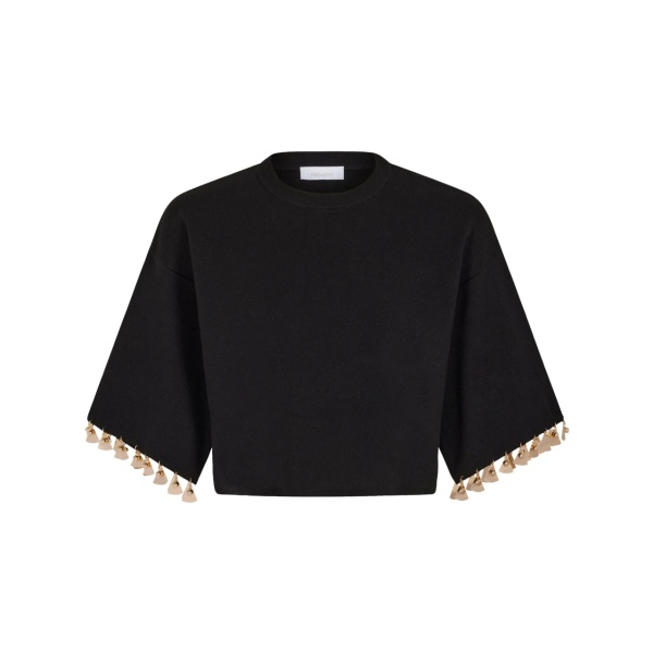 knitted cropped T-shirt
