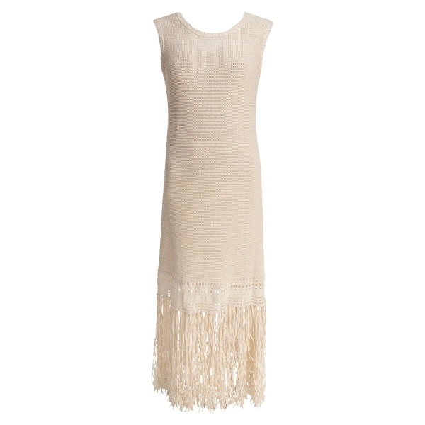 knitted fringed dress