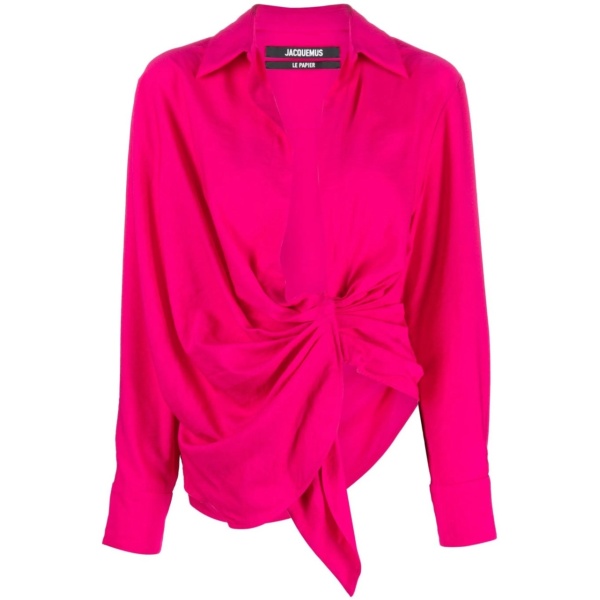 knot-detail long-sleeve shirt
