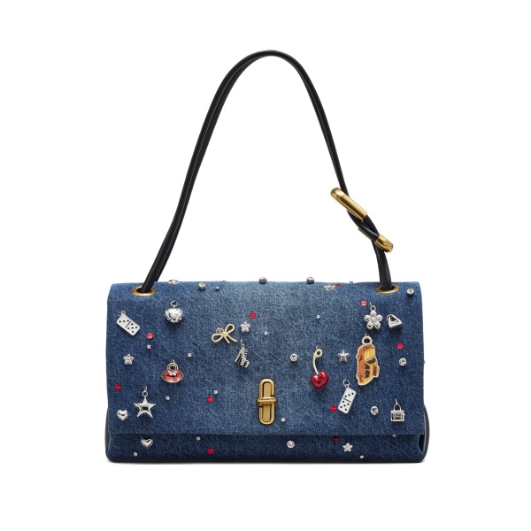 large Dual denim shoulder bag