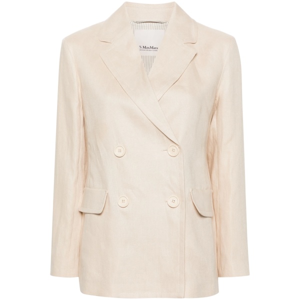 Laura double-breasted linen blazer