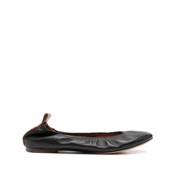 leather ballerina shoes