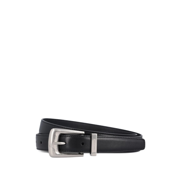 leather folk-buckle belt