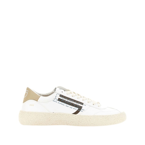leather panelled sneakers