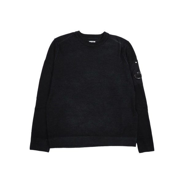 Lens-detail crew-neck sweater