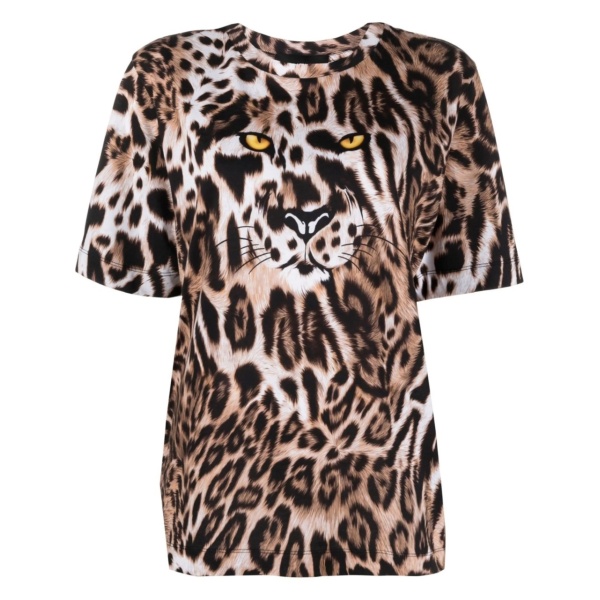 leopard-print T-shirt