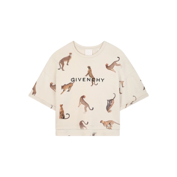 leopard-print T-shirt