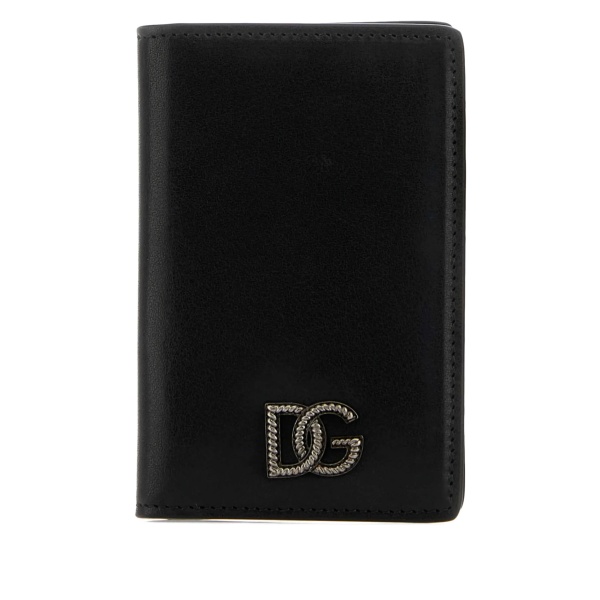 logo detail leather card holder