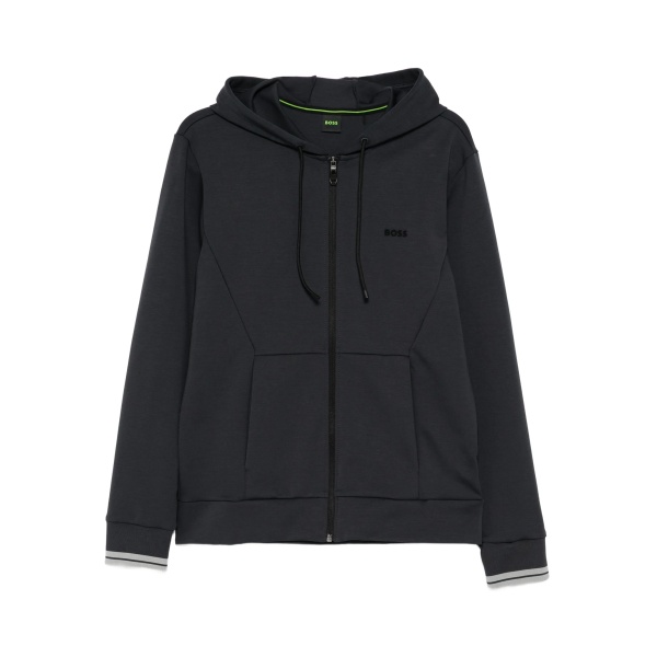 logo-embossed hoodie
