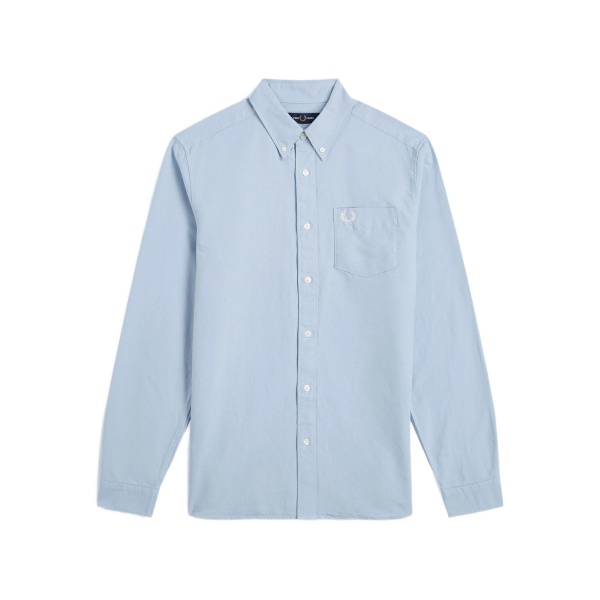 logo-embroidered button-down shirt