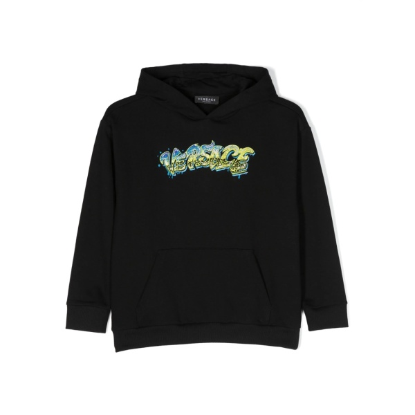 logo-embroidered cotton hoodie