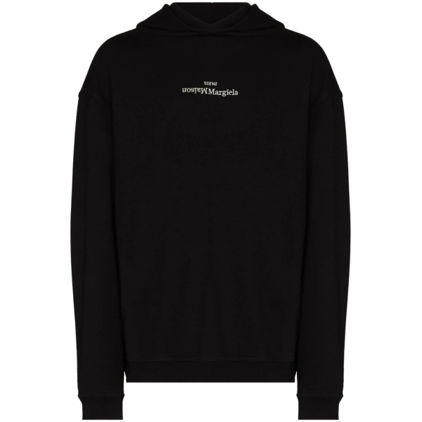 logo-embroidered cotton hoodie