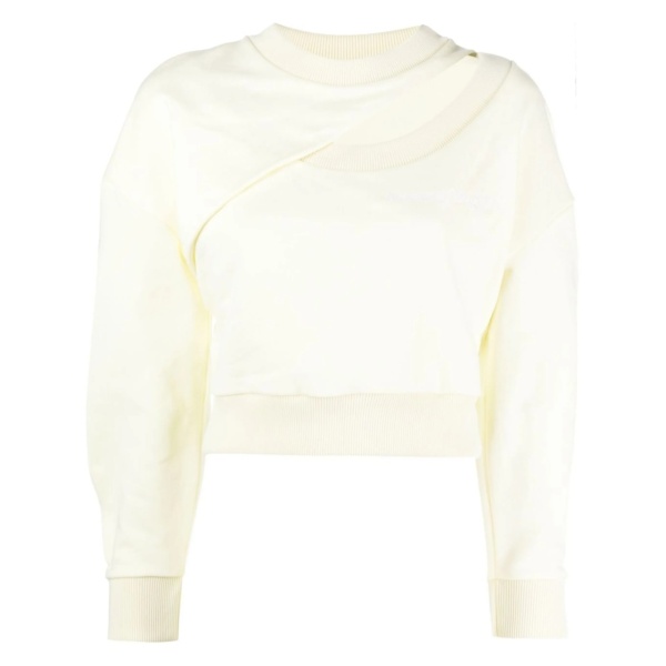 logo-embroidered cut-out sweatshirt